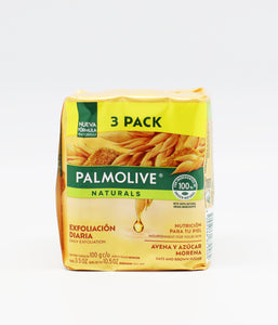 Badzeep Palmolive Naturals Bar Soap Oats & Brown Sugar 100GR/3.5OZ 3pk