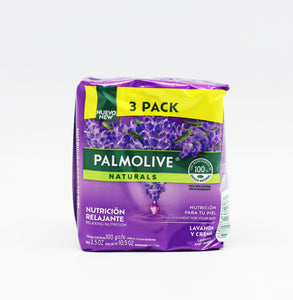 Badzeep Palmolive Naturals Bar Soap Lavender & Cream 100GR/3.5OZ 3pk