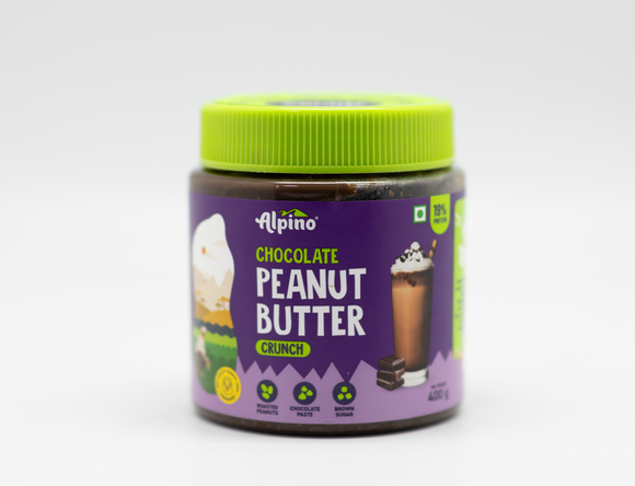 Pindakaas Alpino Chocolate Peanut Butter Crunch 400gr 19%PROTEIN