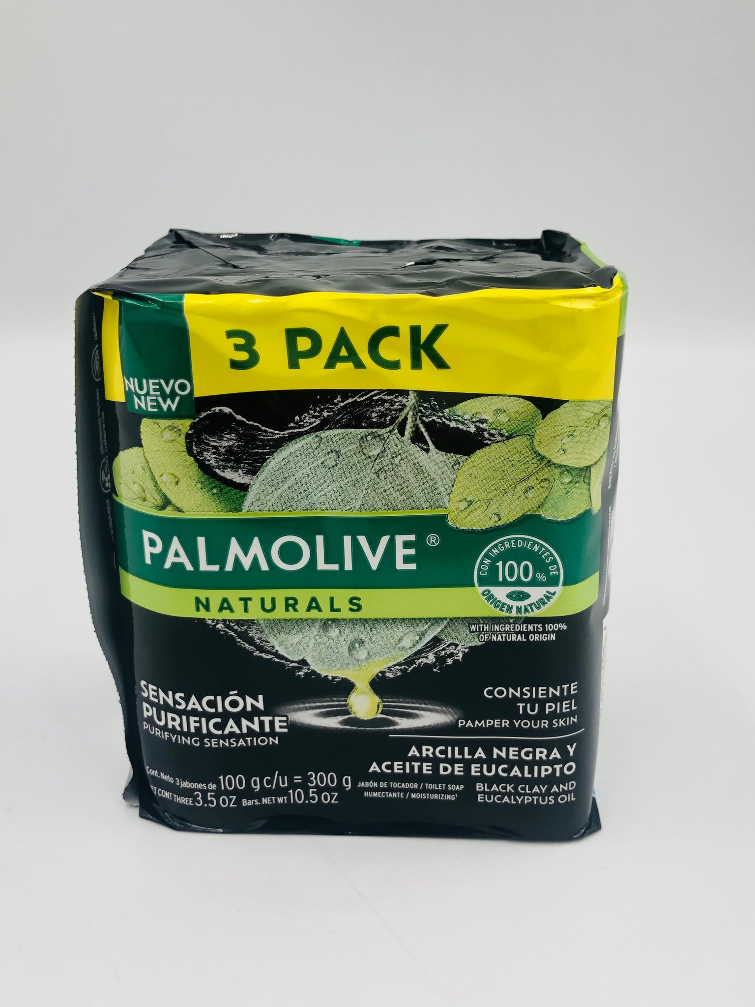 Badzeep Palmolive Naturals Bar Soap Black Clay & Eucalyptus Oil 100G/3 ...