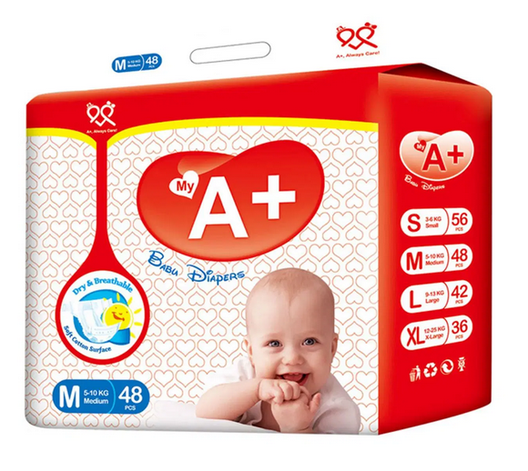 MY A+ Baby Diapers Medium