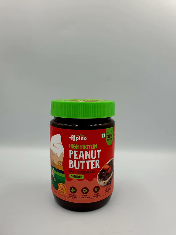 Pindakaas High Protein Alpino Dark Chocolate Peanut Butter Smooth 500gr 30% PROTEIN