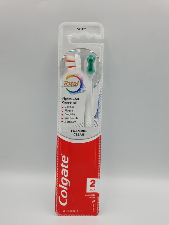 Tandenborstel Colgate Total Foaming Clean 2 Pack Soft