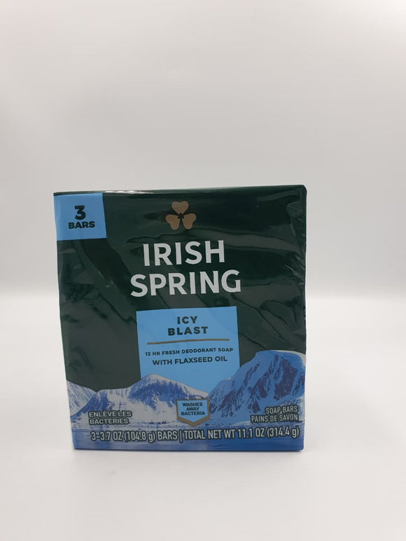 Badzeep Irish Spring Bar Soap Icy Blast 3.75OZ 3pk