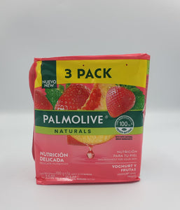 Badzeep Palmolive Naturals Bar Soap Yoghurt & Fruits 100G/3.5OZ 3pk
