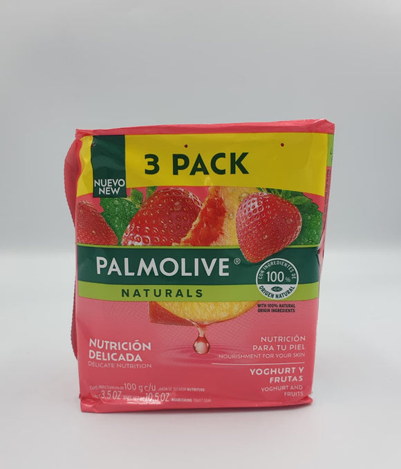 Badzeep Palmolive Naturals Bar Soap Yoghurt & Fruits 100G/3.5OZ 3pk