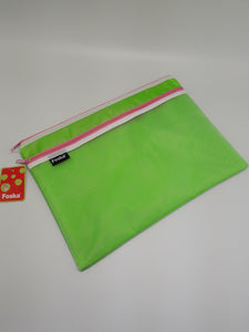 Zip tas, Soft Double Zip Bag Green
