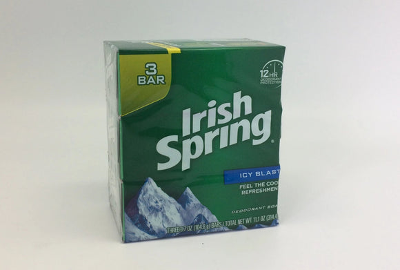 Badzeep Irish Spring Bar Soap Icy Blast 3.75OZ 3pk