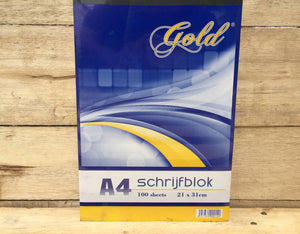 Gold A4 Schrijfblok